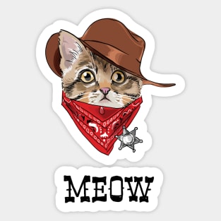 West Cat Meow Sticker